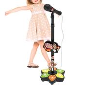 Soporte para Micrófono Infantil,Máquina Karaoke con Luces LED | Micrófono De Karaoke para Cantar - para Niños, Niñas, Aula, Viaje, Sala De Juegos, Hogar, Fiesta, Cumpleaños Y Día del Niño