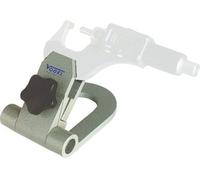 Soporte para micrómetro de hasta 100 mm con precisión ajustable, ideal para mediciones y calibraciones en talleres y laboratorios.