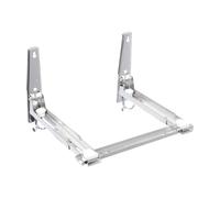 Soporte para microondas de pared de acero inoxidable ajustable para | Fijación de pared de carga 50 kg, extensible, longitud 29,5-56,5 cm, ancho 22-40 cm, con ganchos para cocina, oficina
