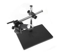 Soporte para microscopio digital de alta resistencia, 38 x 26 x 32 cm, soporte para tubos, trípode, soporte para herramientas de elevación, brazo de acero único, soporte de mesa de laboratorio