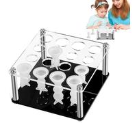 Soporte para moldes de silicona, acrílico y metal, soporte para piezas con 4 patas, pinzas de resina fundida duraderas para juegos de juego, compatible con moldes de juego de ajedrez de 16 piezas