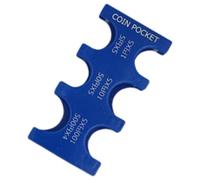 Soporte para monedas que ahorra espacio con bandejas extraíbles portátil para separar juegos de monedas y fácil acceso para uso diario en el hogar, Blue