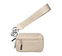 Soporte para monedero, bolsa portátil para monedas, monedero pequeño, bolsa de cambio con cremallera con un práctico cordón y diseño compacto para mantener tus pequeñas necesidades organizadas, Khaki,