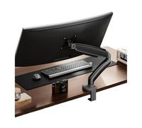 Soporte para monitor, brazo mecánico ajustable para monitor de 32 pulgadas, pantalla de 4.4 a 20 libras, con abrazadera/ojal, soporte de montaje para monitor (gris)