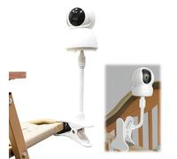 Soporte para monitor de bebé, soporte flexible para cámara de bebé, soporte para monitor de bebé, clip para monitores de bebés a cuna, compatible con Eufy, Vtech, clip ajustable para cuna y pared, no
