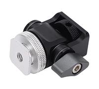 Soporte para Monitor de Campo, Soporte Universal para Monitor de cámara con Tornillo de Zapata para Montaje de Monitor de Campo con Soporte Ajustable para grabadora de vídeo de (Plata)