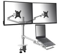 Soporte para monitor de computadora port til 3 en 1 con altura ajustable, compatible con computadoras port tiles de 13 a 17,3 pulgadas, admite 2