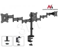 Maclean MC-691 - Soporte Triple de Escritorio para 3 monitores LCD LED TV (13"-27", 8kg, VESA 75 y 100)