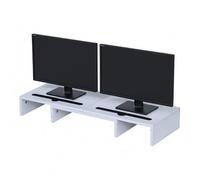 Relaxdays Soporte para 2 monitores blanco blanco,negro