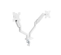TooQ Soporte de mesa DB1434TNR-W para 2 pantallas 13-34" giratorio e inclinable hasta 10 kg Blanco