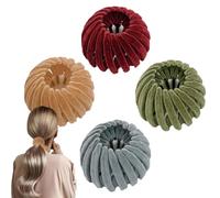 Soporte para moños para el pelo, pinza para el pelo con de pájaro, 4 pinzas para el pelo | Peine retráctil, elegante para mujeres y niñas