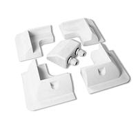 Soporte para montar un panel solar NUZAMAS, 4 esquinas y doble entrada de cable, para caravanas, barcos, resistente a los rayos UV, color blanco