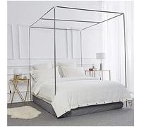 Soporte para Mosquitera Cama de Cuatro Esquinas, Dosel de Acero Inoxidable Mosquitera Cama Con Dosel Estante para Twin/Full/Queen/King Size/California King,16 Mm,Cama de 1,5 × 2 M (5 × 6,5 Pies)
