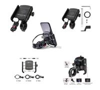 SOPORTE PARA MOTO CON CARGADOR USB 3.0 PARA MONTAR EN EL MANILLAR O EN EL RETROV