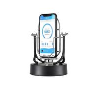 Soporte para móvil con doble brazo giratorio, sistema automático de agitación y bloqueo gradual.