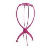 Soporte para múltiples pelucas, soporte para pelucas portátil Casco | Soporte de cabeza para todas las pelucas para en viajes con cabello largo y corto Rosa