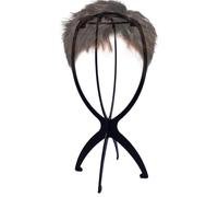 Soporte para múltiples pelucas, soporte para pelucas portátil Casco | Soporte para peluca de viaje para en viajes con cabello largo y corto Negro