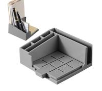 Soporte para notas adhesivas, soporte para bloc de notas de 11.1 pulgadas, eficiente nota adhesiva para escritorio, herramienta de almacenamiento de papel ABS, dispensador portátil de notas adhesivas