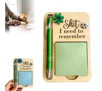 Soporte para notas adhesivas The Shit I Need to Remember, el para tu compañero de trabajo más olvidadizo y para ti mismo, notas autoadhesivas con bolígrafo (#C)