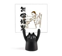 Soporte para notas de compensación de horas extras, diseño de gato negro