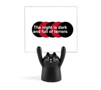 Soporte para notas de diálogo nocturno y terrores oscuros, diseño de gato negro