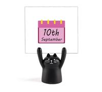 Soporte para notas de educación para el Día del Maestro, Gratitud, diseño de gato negro
