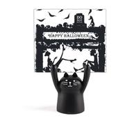 Soporte para notas de Halloween con diseño de cuervo humano, diseño de gato negro