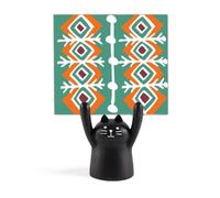 Soporte para notas de la civilización antigua con diseño de tótems de México, diseño de gato negro