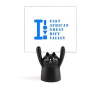 Soporte para notas del Gran Valle del Rift de África Oriental, diseño de gato negro
