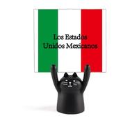 Soporte para notas, diseño de bandera mexicana de América del Norte, diseño de gato negro