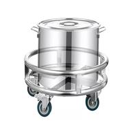 Soporte para ollas de inducción resistente, maceta rodante duradera con ruedas, versátil soporte móvil para ollas de sopa para cocina y jardín