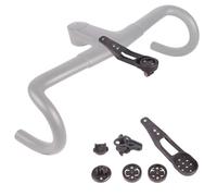Soporte para ordenador de bicicleta de nailon para Garmin Bryton Cateye | CP10 CP20 con adaptador de cámara deportiva y banda de fijación, color negro