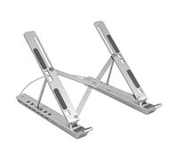 Soporte para ordenador portátil con concentrador, soporte para tableta recargable USB plegable con refrigeración - con base RGB | para escritorio en casa de trabajo, monitor de ordenador