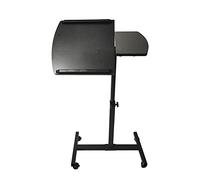 Soporte para ordenador portátil - mesa auxiliar - ruedas giratorias - altura ajustable - negro