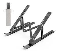 Soporte para ordenador portátil, plegable de aluminio, altura ajustable, soporte para ordenador portátil, ventilado, para MacBook Pro/Air, HP, Sony, Dell, todos los ordenadores portátiles de 10 a 15,6
