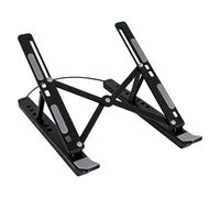 Soporte para ordenador portátil - Soporte plegable para tablet USB de aleación de aluminio, organizador de escritorio iluminado RGB, soporte multiángulo ajustable e lugar de trabajo para