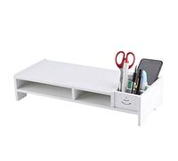 Soporte para ordenador portátil y pantalla elevadora, monitor de escritorio con estuche de almacenamiento para ordenador portátil, 15 x 7.9 x 3.9 pulgadas