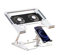 Soporte para ordenador portátil y teléfono, base refrigerante, ajustable a | Soporte de refrigeración para tableta para estudio de lectura, reunión universitaria