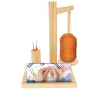 Soporte para ovillos de lana de madera, soporte para lana lisa, soporte para lana con soporte para teléfono móvil para punto de lana, almacenamiento, soporte para hilo, ganchillo para madre, amada