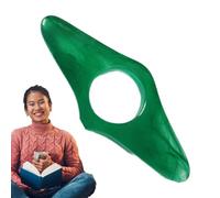 Soporte para páginas de libro - Soporte de resina para el pulgar, 1 esparcidor hecho a mano para lectura a mano, peso floral con agujero de diamante, equipo literario, accesorio transparente para