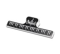 Soporte para páginas de música con diseño de teclas de piano, clips fijos para partituras de piano para guitarra, violín, artistas