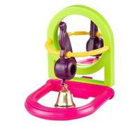Soporte para pájaros con espejo para jaula, espejo con dije de campana, juguete de inteligencia interactivo, regalos para periquitos, cacatúas, juguetes de loros