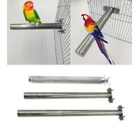 Soporte para pájaros, de acero inoxidable, para rascar, para loros, estables, accesorios para jaula de fregar, 3 tamaños