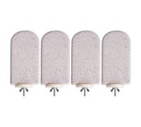 Soporte para pájaros de piedra volcánica helada de 4 piezas para jaula - Barra de asiento para pájaros volcánicos, resistente, de ejercicio, especial para mascotas, entrenamiento al