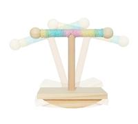 Soporte para pájaros, perca de entrenamiento de madera antideslizamiento, para | Madera sólida y cuerda de algodón proporciona un agarre seguro y un parásito para pájaros de Maakaws Bloqueador