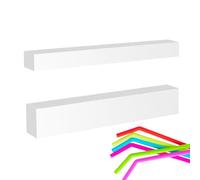 Soporte para pajitas de acrílico - Organizador de pajitas | Dispensador de paja, 25 x 10 x 15 cm, almacenamiento autoadhesivo, dispensador transparente para reuniones en la escuela, en el aula, en el