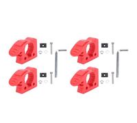 Soporte para Pala de Aluminio para Portaequipajes, Kit de Montaje con Abrazadera de Liberación Rápida, Universal para ATV UTV RV Camión Barco Tren 4 Piezas - Construcción (Rojo 4 piezas)