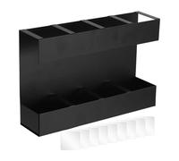 Soporte para palillos - Contenedor de almacenamiento de pajitas de 4 rejillas, soporte para palillos de cajón de cocina, separador de tenedor de cuchara, organizador de gabinete de gran capacidad