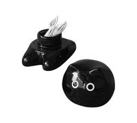 Soporte para palillos de dientes, dispensador de palillos de dientes de gato, caja de almacenamiento de cerámica, figuras de gato para limpieza de dientes, , , cocina