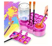 Soporte para palillos para el hogar, restaurante, sistema de ciclo de agua, limpiador de pinceles de pintura con paleta de pintura, soporte para vasos de enjuague de pinceles, herramienta de lavado